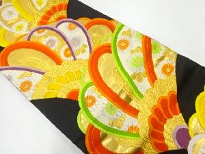 アンティーク　菊模様織出し袋帯（着用可）